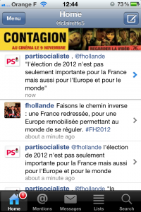 publicité mobile application iPhone