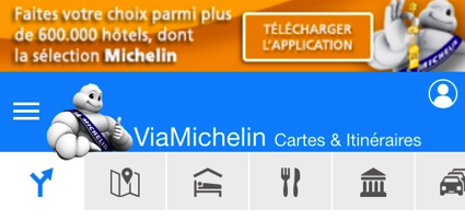 viamichelin bannière mobile